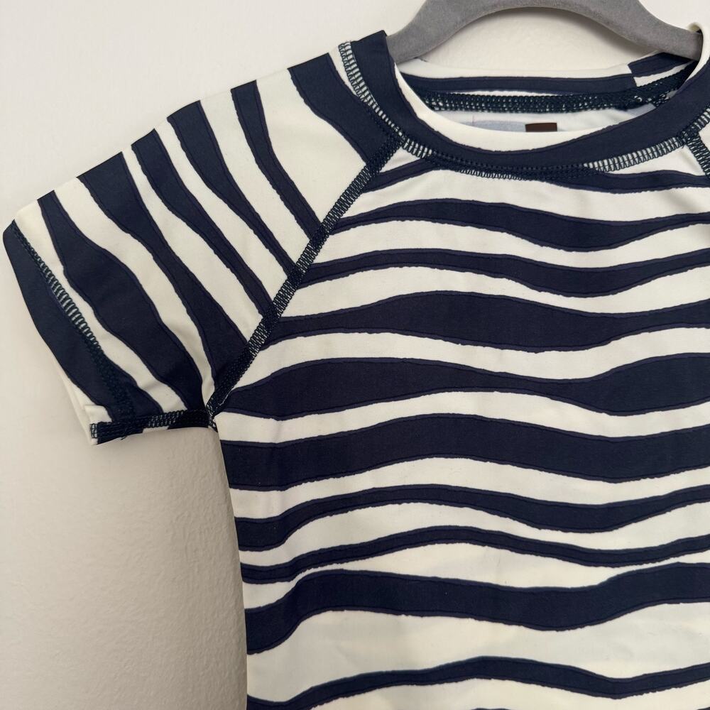 Tea Collection Zebra Print Rash Guard, UPF 40 - Picture 2 of 5